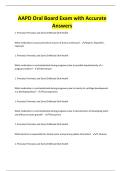 AAPD Oral Board Exam with Accurate Answers