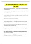 AAPD Oral Board Exam with Accurate Answers