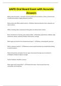 AAPD Oral Board Exam with Accurate Answers