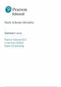 2025 Pearson Edexcel A Level German Mark Scheme Paper 3 &lpar;9GNO&sol;03&colon; Speaking&rpar;