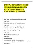 CALT EXAM PREP EXAM WITH CORRECT ACTUAL QUESTIONS AND CORRECTLY WELL DEFINED ANSWERS LATEST ALREADY GRADED A&plus; 2025 &ndash; 2026
