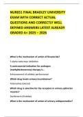 NUR651 FINAL BRADLEY UNIVERSITY EXAM WITH CORRECT ACTUAL QUESTIONS AND CORRECTLY WELL DEFINED ANSWERS LATEST ALREADY GRADED A&plus; 2025 &ndash; 2026