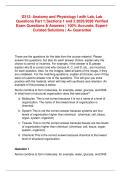 D312&colon; Anatomy and Physiology I with Lab&comma; Lab Questions Part 1&colon; Sections 1 and 2 2025&sol;2026 Verified Exam Questions & Answers &vert; 100&percnt; Accurate&comma; Expert-Curated Solutions &vert; A&plus; Guarantee