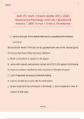 BIOS 251 Exam 2 &ndash; Anatomy and Physiology I with Lab &lpar;2025&sol;2026 Updated Questions and Verified Answers&rpar;