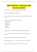 NUFT 204 Exam 1 Questions with Accurate Answers