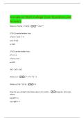 Accuplacer Math College Exam Questions and  Answers 