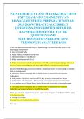 N215 COMMUNITY AND MANAGEMENT HESI  EXIT EXAM &sol;N215 COMMUNITY ND  MANAGEMENT HESI PREPARATION EXAM  2025&sol;2026 WITH ACTUAL CORRECT  QUESTIONS AND VERIFIED DETAILED  ANSWERS&vert;FREQUENTLY TESTED  QUESTIONS AND  SOLUTIONS&vert;NEWEST&vert;BRAND NEW  VERSION&excl;&excl;&vert;GUARANTEED 