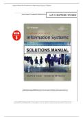 Solution Manual for Fundamentals of Information Systems 9th Edition by Ralph Stair & George Reynolds &vert;ISBN&colon; 9781337097536&vert; Guide A&plus;