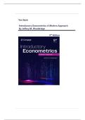 Test Bank For Introductory Econometrics&colon; A Modern Approach 8th Edition by Jeffrey M&period; Wooldridge&comma; All Chapters Included&comma; Latest Update