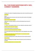 Bio 1100 EXAM QUESTIONS WITH 100&percnt; COREECT ANSWERS