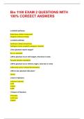 Bio 1100 EXAM 2 QUESTIONS WITH 100&percnt; COREECT ANSWERS 