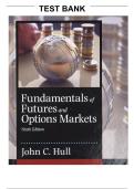 Test Bank for Fundamentals of Futures and Options Markets&comma; 9th Edition Hull &lpar;All Chapters included&rpar;