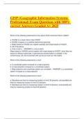 GISP &lpar;Geographic Information Systems Professional&rpar; Exam Questions with 100- correct Answers Graded A&plus; 2025