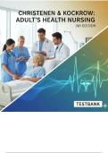 Adult Health Nursing &ndash; Christensen & Kockrow&comma; 5th Edition &vert; Complete Test Bank
