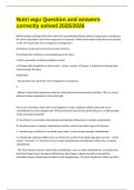 Nutri wgu Question and answers correctly solved 2025&sol;2026