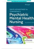 Complete Test Bank For Davis Advantage for Psychiatric Mental Health Nursing 11th Edition By Karyn I&period; Morgan&semi; Mary C&period; Townsend &vert; All Chapters 1-43&vert; Complete Guide with Verified Solution&vert; Latest 2025 A&plus;