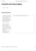 ONTARIO AUTO EXAM &lpar;RIBO&rpar; QUESTIONS WITH COMPLETE SOLUTIONS&period;