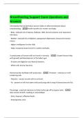 Breastfeeding Support Exam Questions and  Answers 