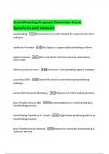 Breastfeeding Support Overview Exam  Questions and Answers 