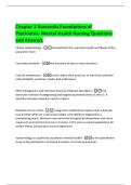 Chapter 1 Varcarolis Foundations of  Psychiatric- Mental Health Nursing Questions  and Answers 