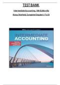 Intermediate Accounting 18th Edition Test Bank by &lpar;Kieso&sol;Weygandt&sol; Warfield&rpar; All 23 Chapters Covered & Verified