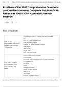 Prosthetic CPM 2025 Comprehensive Questions And Verified Answers&sol; Complete Solutions With Rationales &vert;Get It 100&percnt; Accurate&excl;&excl; Already Passed&excl;&excl;