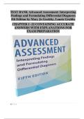 Advanced Assessment&colon; Interpreting Findings and Formulating Differential Diagnoses &ndash; Test Bank &lpar;5th Edition&comma; Mary Jo Goolsby & Laurie Grubbs&rpar; &ndash; Complete Exam Preparation with Answers