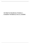 Test Bank For Introductory Chemistry a Foundation 7th Edition by Steven S&period; Zumdahl