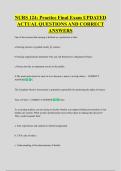 NURS 124&colon; Practice Final Exam UPDATED  ACTUAL QUESTIONS AND CORRECT  ANSWERS