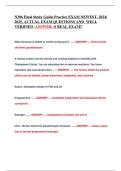 N306 Final Study Guide Practice Exam 2024&sol;2025 &vert; Actual Questions with Verified Answers