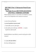 NBCE Part II Chiropractic Board Exam 2025 &vert; Newest Test Bank with Verified Questions & Answers