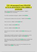 YNC Advancement Exam UPDATED  ACTUAL QUESTIONS AND CORRECT  ANSWERS