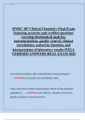 MMSC 407 Clinical Chemistry Final Exam 2025 &vert; Verified Questions & Answers Test Bank
