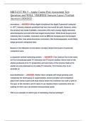 MKT421T Week 5 Apply Post-Assessment Test 2024&sol;2025 &vert; Verified Questions & Answers