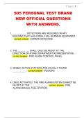 S95 PERSONAL TEST BRAND  NEW OFFICIAL QUESTIONS  WITH ANSWERS&period;