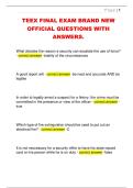 TEEX FINAL EXAM BRAND NEW  OFFICIAL QUESTIONS WITH  ANSWERS&period;