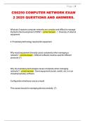 CS6250 COMPUTER NETWORK EXAM 2 2025 QUESTIONS AND ANSWERS