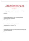 CS6250 EXAM &lpar;2025-2026&rpar; COMPUTER NETWORKS QUESTIONS AND ANSWERS GRADED A&plus;