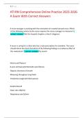 ATI RN Comprehensive Online Practice 2025-2026 A Exam With Correct Answers 