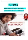 Test Bank for Understanding Psychology&comma; 15th Edition by Robert Feldman
