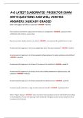 Latest Elaborated Predictor Exam 2025 &vert; Verified Questions & Answers &lbrack;Graded A&plus;&rsqb;
