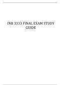 INB 3333 FINAL EXAM STUDY GUIDE