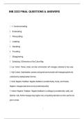 INB 3333 FINAL QUESTIONS & ANSWERS