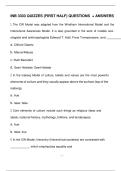 INB 3333 QUIZZES &lpar;FIRST HALF&rpar; QUESTIONS &plus; ANSWERS