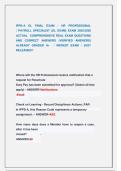 IPPS-A DL FINAL EXAM - HR PROFESSIONAL                                                                      &sol; PAYROLL SPECIALIST &lpar;DL EXAM&rpar; EXAM 2025&sol;2026  ACTUAL  COMPREHENSIVE REAL EXAM QUESTIONS  AND CORRECT ANSWERS &lpar;VERIFIED ANSWERS&rpar;  ALREADY GRADED A&plus;