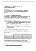 Samenvatting van hoofdstuk 5&comma; 8 en 9 &lpar;basisboek cybercriminaliteit&rpar;