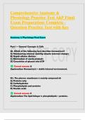 Comprehensive Anatomy &  Physiology Practice Test A&P Final  Exam Preparation&colon; Complete  Question Practice Test with Key 