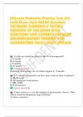 Ultimate Pediatrics Practice Test&colon; 100  Swift River&ndash;Style NCLEX Questions  TESTBANK CURRENTLY TESTING  VERSIONS OF THE EXAM WITH  QUESTIONS AND CORRECT DETAILED  ANSWERS&sol;EXPERT VERIFIED FOR  GUARANTEED PASS&excl;&sol;LATEST UPDATE