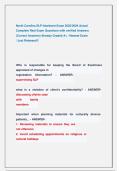 NORTH CAROLINA SLP &ndash;ASSISTANT EXAM 2024-2025&2025&sol;2026Exam