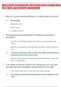 WGU D570 COGNITIVE PSYCHOLOGY EXAM 2025 ITH 100&percnt; ACCURATE ANSWERS